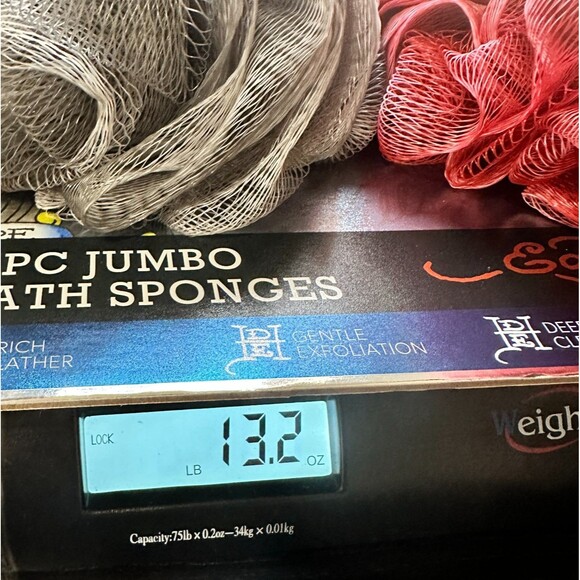 Ed Hardy 3 Piece Jumbo Bath Sponges Shower Loofah Adult New - Picture 4 of 4